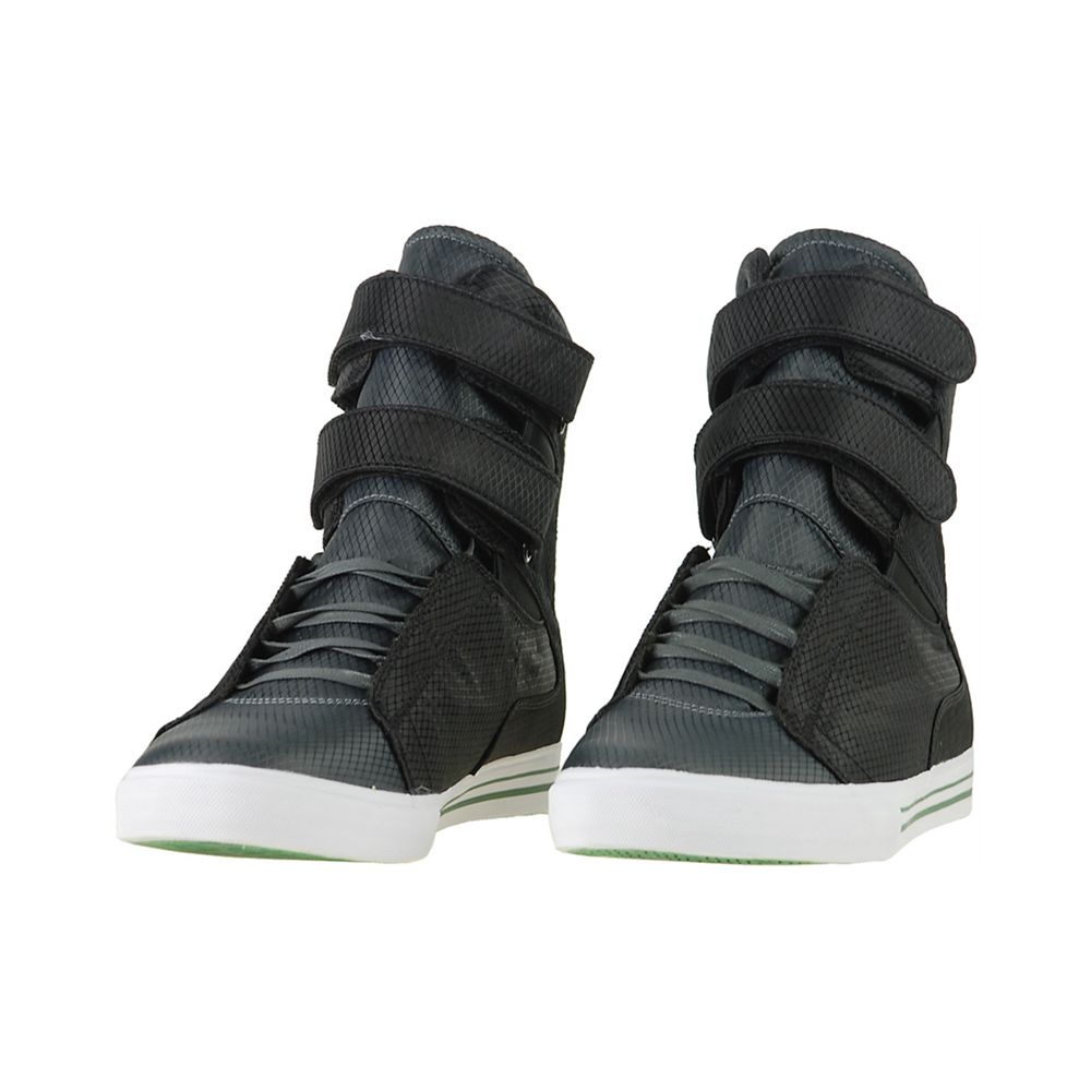 Baskets Montantes Supra TK Society Noir Black/Green Nylon Homme | JCX-40560970